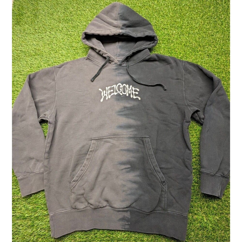 Welcome Skateboards Chimera Dip Dyed Hoodie Black Charcoal
